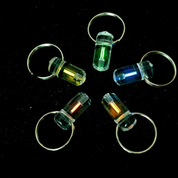 

Tritium Gas Light Key Chains 25 years Without Energy Self Luminous Fluorescent Tube Acrylic Trumpet Keychain Key Ring