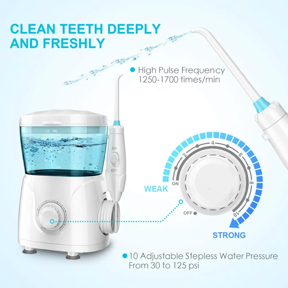 Зубная скобка deston Water Flosser для ирригатора полости рта с 10 регулируемым давлением