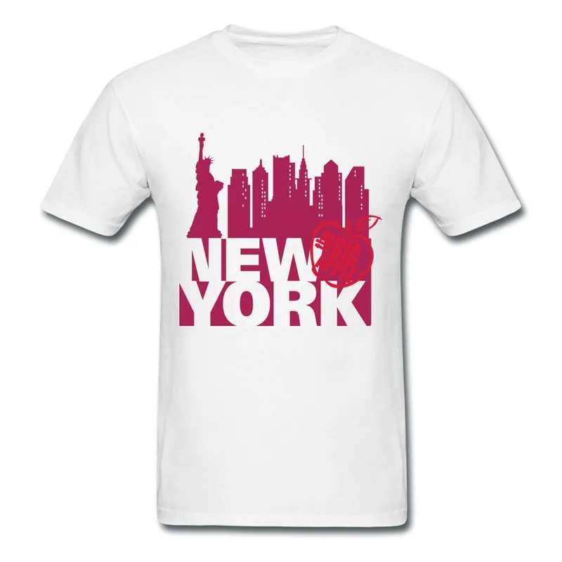 Design Round Neck T Shirt Mans New York Vintage Symbols T Shirts for