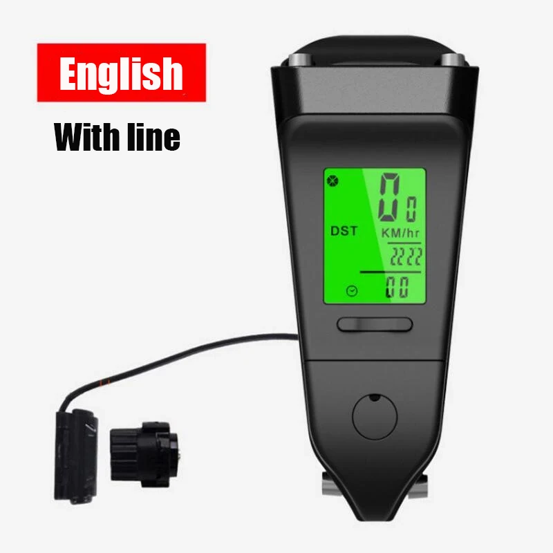 Beste Mountain Fiets Lichtgevende Waterdichte Kilometerstand Snelheidsmeter Stuurpen Met Code Tafel Bedrade Engels versie