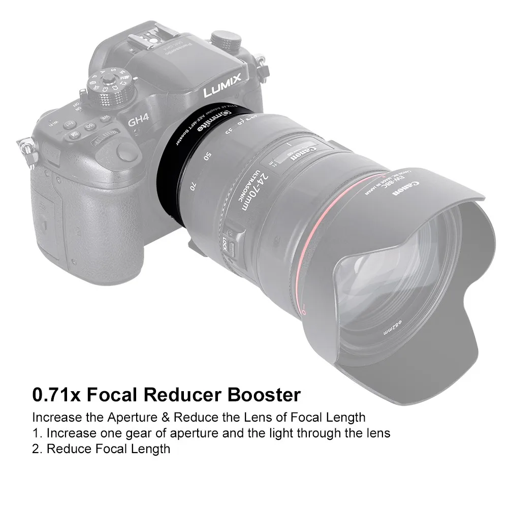 Commlite CM-AEF-MFT Booster 0.71x Фокусное Редуктор усилитель AF адаптер для байонета объектива зеркальной камеры EF Объектив M4/3 Камера
