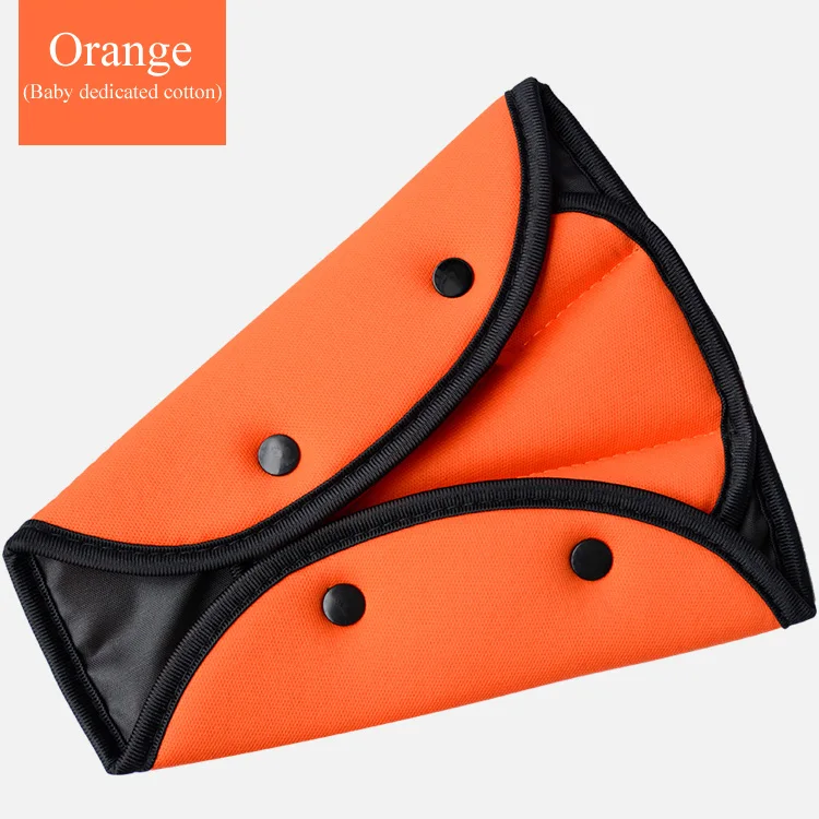 Высокое качество детские ремни безопасности Чехол дышащий регулятор дети протектор ребенок позиционер треугольник зажим ремня безопасности для автомобилей - Название цвета: Orange cotton