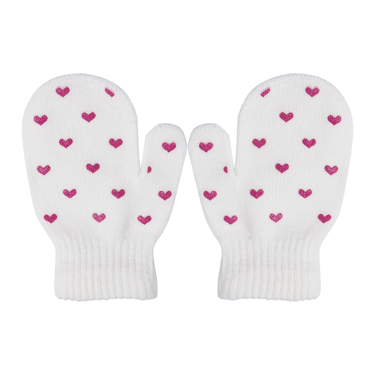 Winter 4 Colors Kids Dot Star Heart Pattern Mittens Boys Girls Soft Knitting Warm Gloves