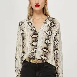 2018 новая улица Стиль Для женщин леди рубашка блузка с длинными рукавами с лацканами подушечки для маникюра модные Костюмы BS88