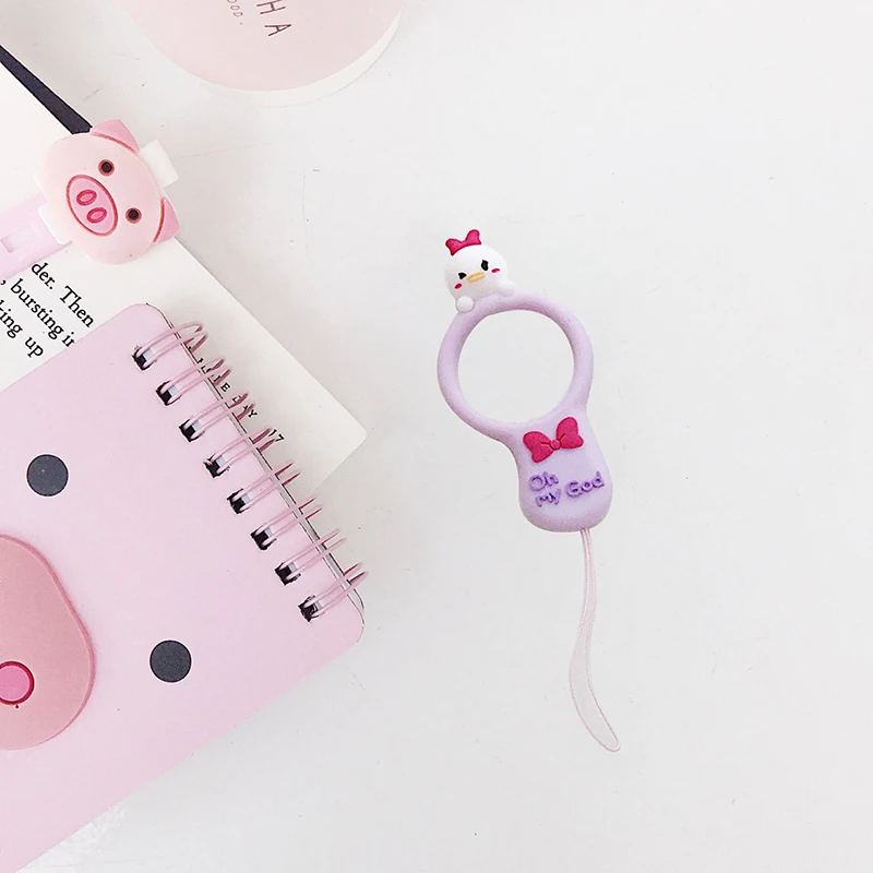 Cute3D силиконовый мультфильм палец кольцо ремни шнурок-Браслет для iPhone samsung сотовый телефон камера GoPro USB флэш-ключи аксессуары