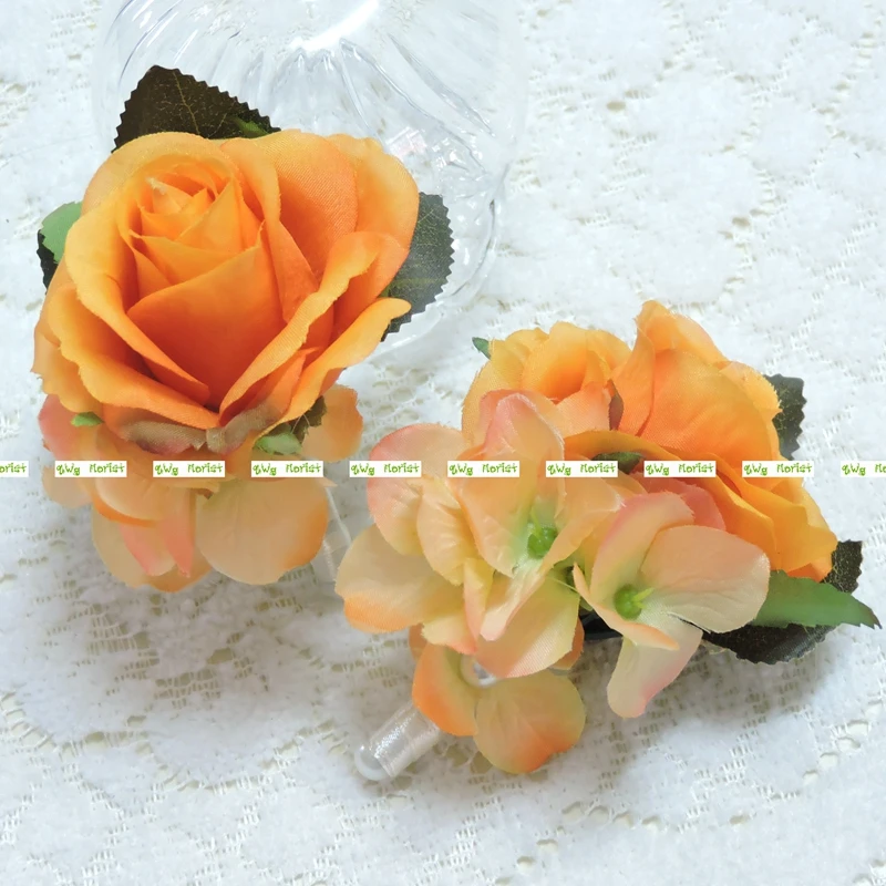Пром ручной бутоньерка Искусственный Роза с жемчугом корсаж наручные Цветок Свадебные церкви Декор крем желтый FL5392