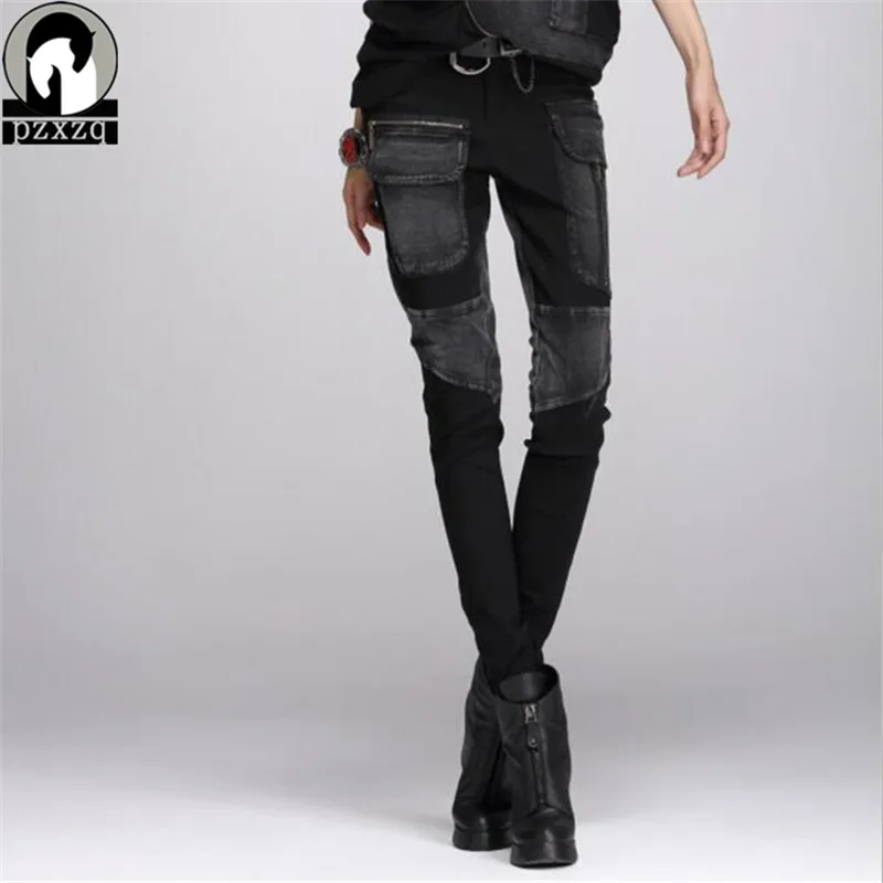 Tanie Darmowa wysyłka europa Sexy czarne dżinsy kobieta ołówek spodnie wiosna zima Baggy dżinsy kobiety luźne szarawary Jeans Feminina