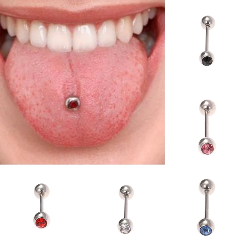 1 шт из нержавеющей стали хряща Tragus штанга 19 мм язык кольцо пирсинг уха гвоздь