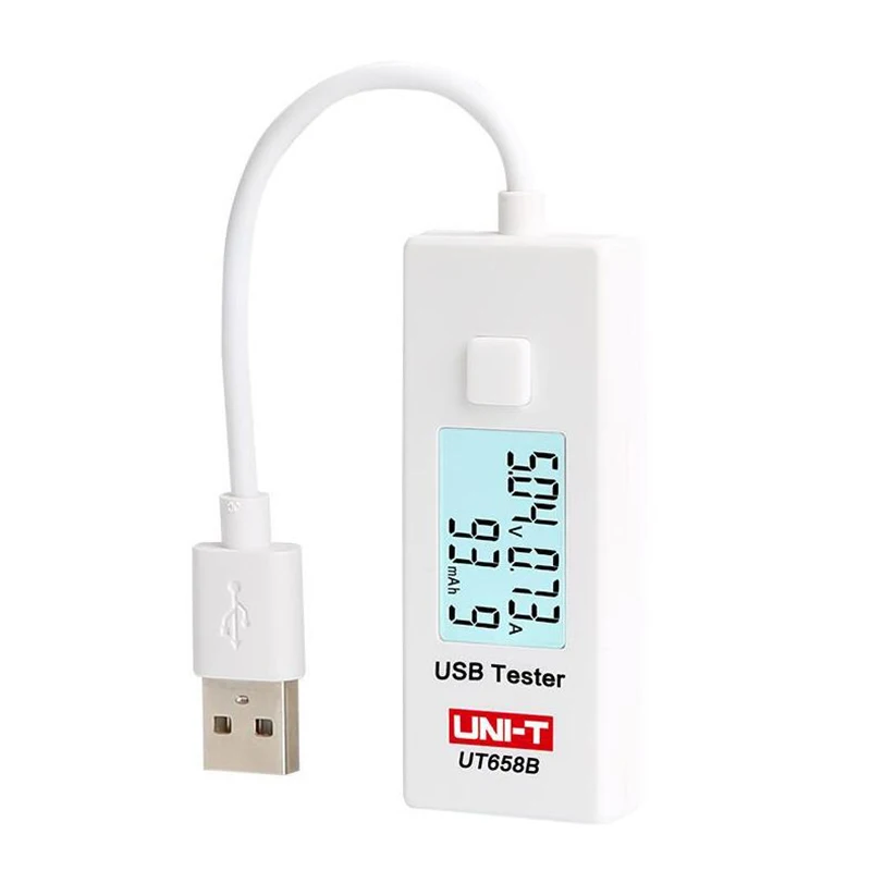 

UNI-T UT658B USB Tester Voltmeter Ammeter Digital LCD Voltage Monitor Current Meter LCD Backlight