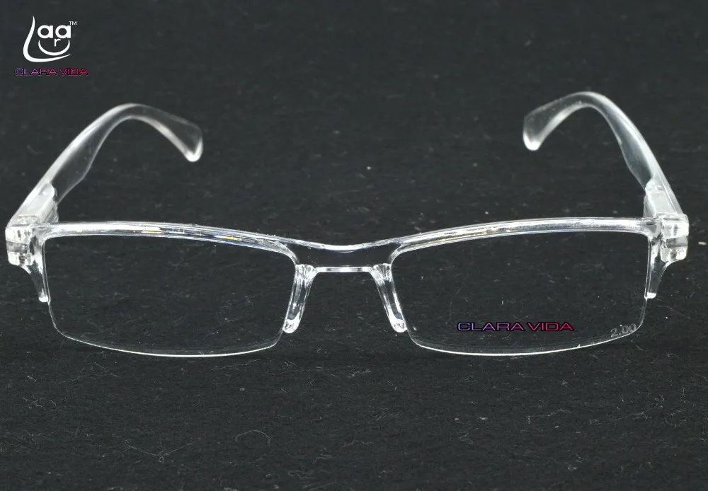 Очки для чтения мужские прозрачные с пружинной дужкой + 1 5 2 3 4|transparent reading glasses|fashion