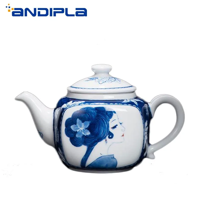 

190ml Jingdezhen Blue and White Porcelain Teapot Ceramic Chinese Kung Fu Tea Set Brew Tea Pot Coffee Maker Vintage Home Decor