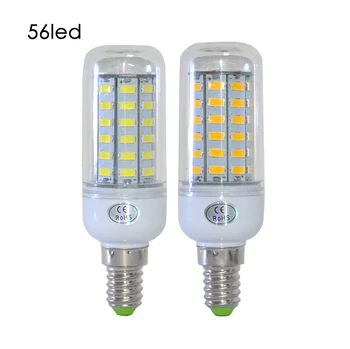 

E14 12W 56x5730SMD 1200LM 6000-6500K White Light LED Corn Bulb (110V OR 220V)