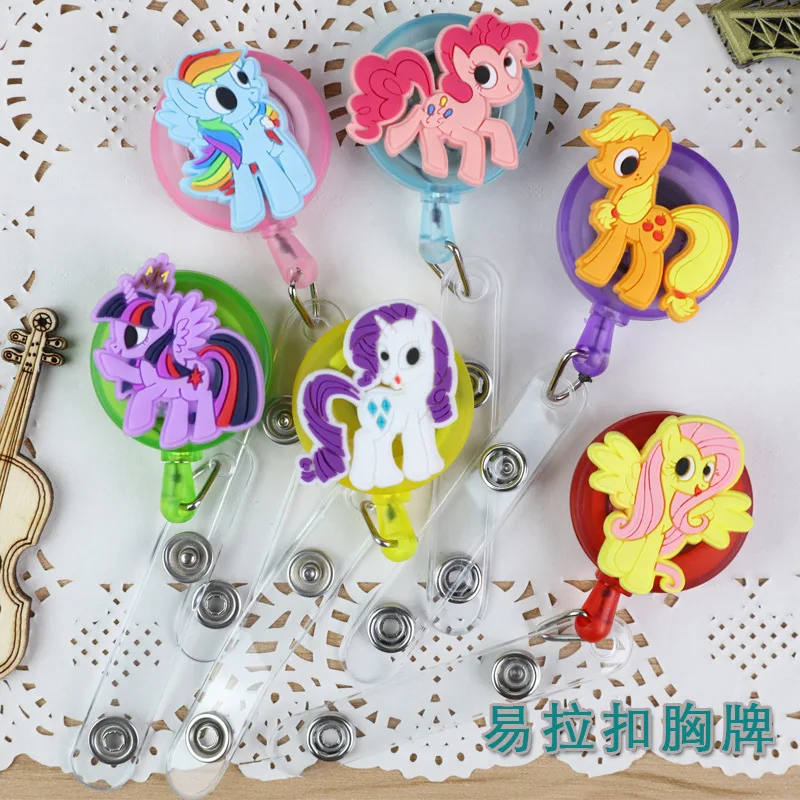 

Washi Nurse Retractable Badge reel ID Card Clip ID Badge Cute Little Colt Name Tag Card Holder Reel For School Office Company