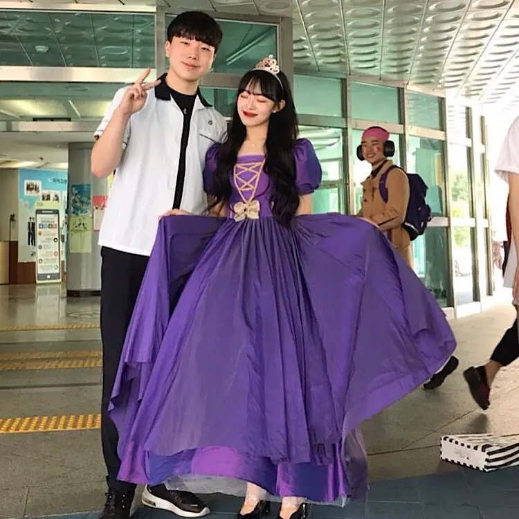 

Fabulous Princess Dress! Big Puff Sleeve Bow Tie Long Dress Robe Longue Vestido Fiesta Largo Vestiti Lunga