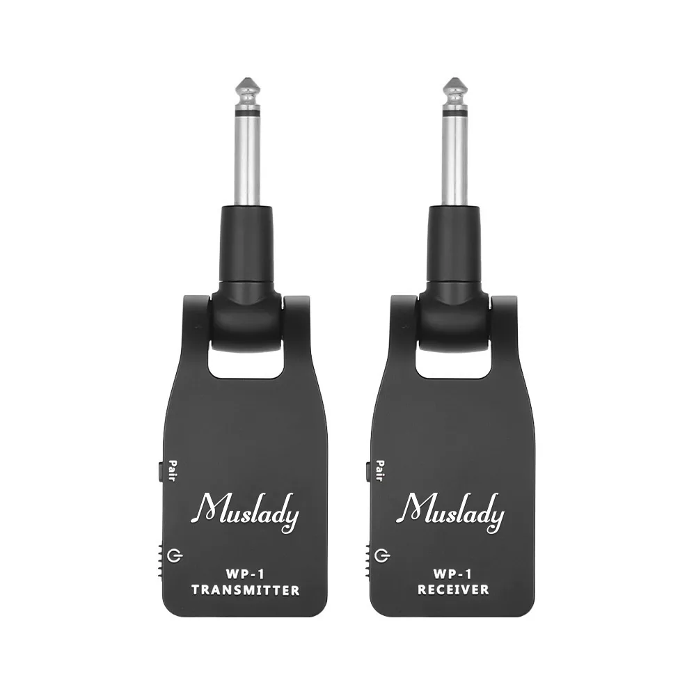 

Muslady 2.4G Wireless Guitar System Transmitter & Receiver Built-in Lithium Battery 30M Transmission Range for Guitar Bass