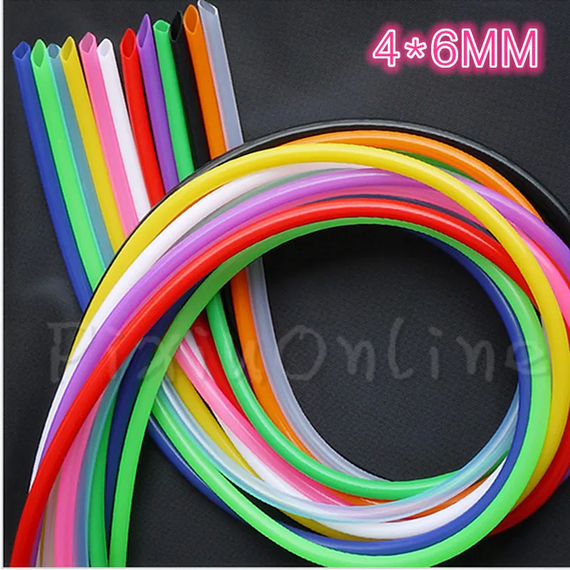 1Pc ST060b 4*6MM 1Meter Silicone Tube Food Grade Hose Pipe Colorful Silicone Rubber Sleeving Sell At A Loss 1pcs lot yt909b transparent hose 17 id 6 4 mm od 9 6 mm silicone tube tubing for peristaltic pumps plumbing hoses 1meter