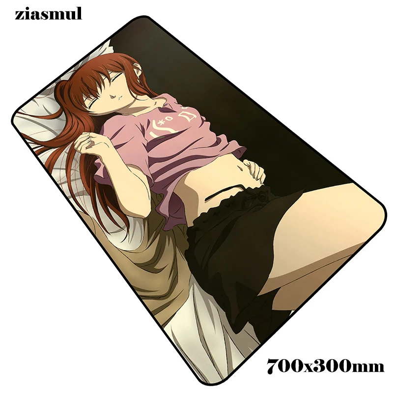 Steins gate padmouse 700x300x2 мм игровой коврик для мыши, игровой Профессиональный коврик для мыши, игровой компьютерный стол, Инди поп-коврик, notbook mousemat - Цвет: Size 700x300x2mm