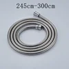 Chrome Stainless steel Flexible shower hose soft shower pipe Bathroom water pipe common plumbing hoses1.5/2.45/3m ► Photo 2/6