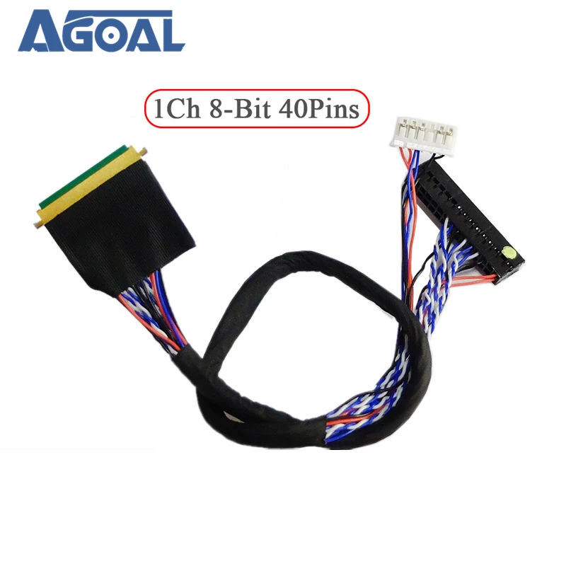 Универсальный 1 ch 8 bit 40 pin single LVDS кабель для ноутбука Светодиодная панель matrix