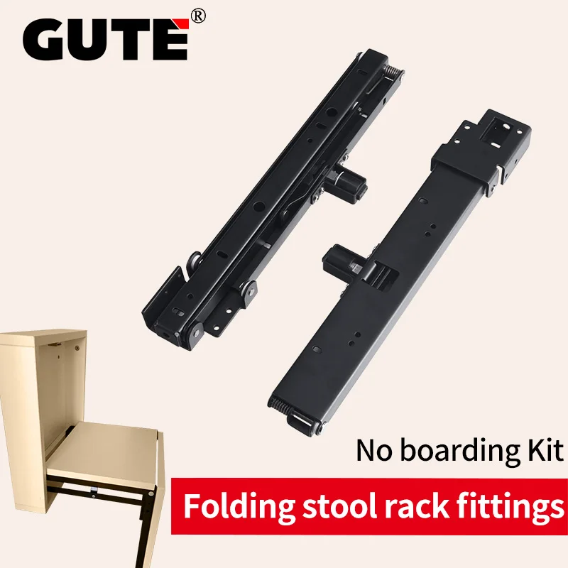 

GUTE 2pcs Folding seat Stool Bracket Hinge Wall Chair Hardware for Bedroom Cabinet Hidden Folding Stool Hinge Accessory