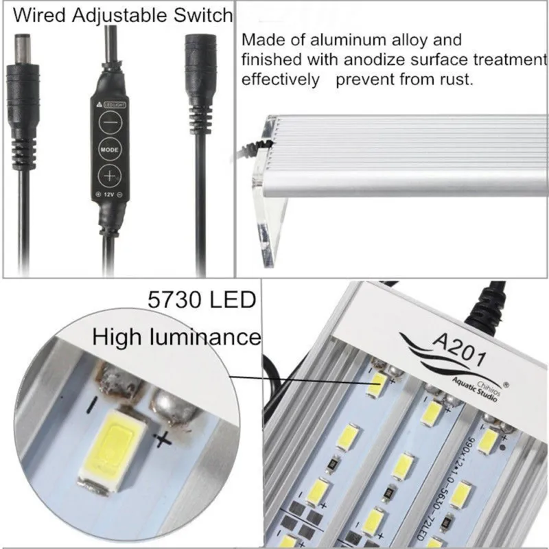 Aquarum светодиодный светильник ing Chihiros A-Series светильник для выращивания водных растений светодиодный светильник для аквариума с регулятором яркости