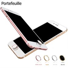 Portefeuille botón de inicio pegatina ID táctil cubierta de botón para el iPhone de Apple 8 7 Plus 6 S 6 S 5S SE 5 5C 4 4S accesorios para teléfono móvil