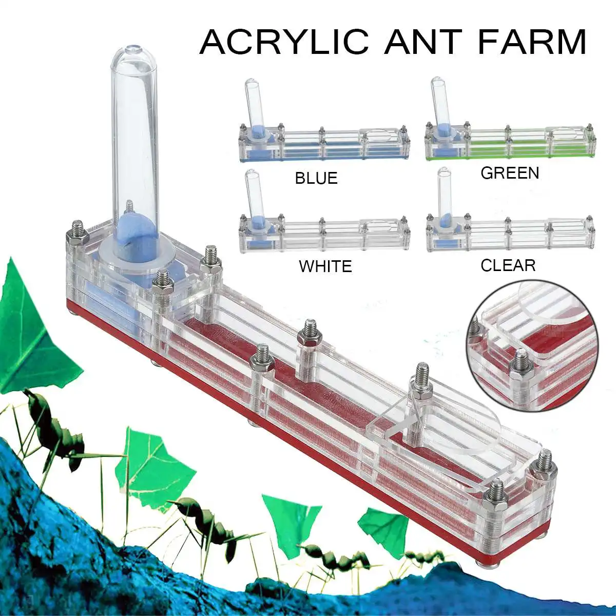 

DIY moisture with feeding area ant nest ,ant farm acrylic,insect ant nests villa new pet advanced mania for house ants