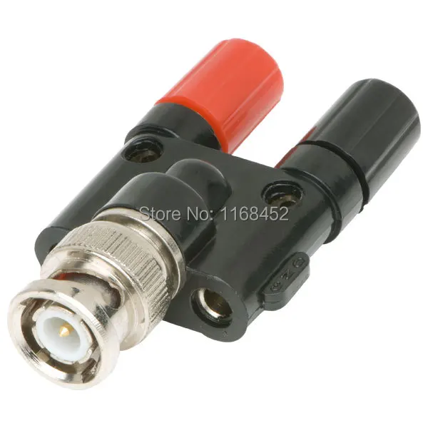 

BB133 high quality Adapter Male BNC to Dual 4mm Binding Post Banana Plug TEST Adapter Connector