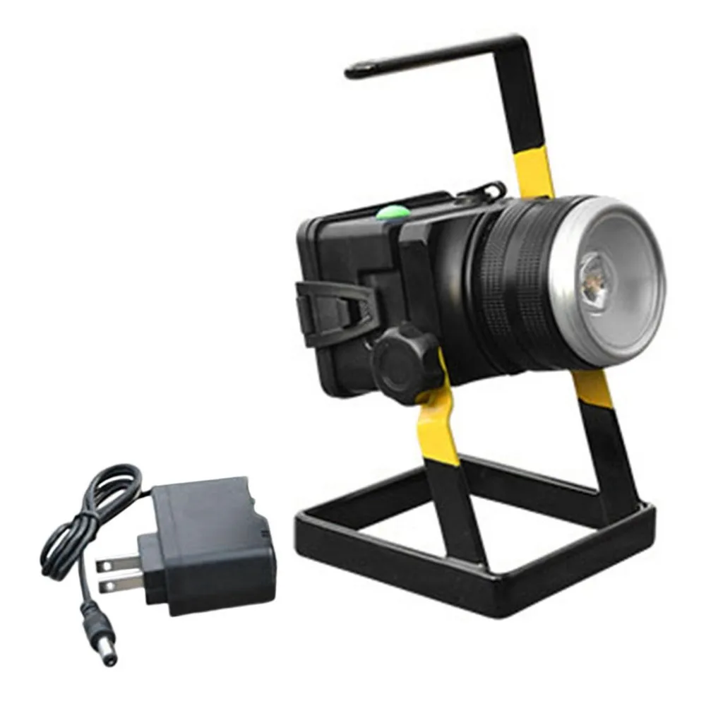 Icoco высокое качество T6LED прожектор вращающийся зум лампа перезаряжаемая проекционная лампа с держателем для 11,11 горячая распродажа