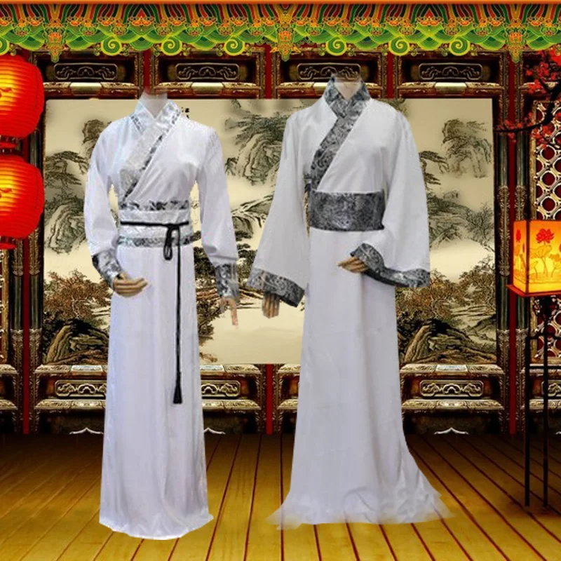 Китайский традиционный hanfu костюм Для мужчин фехтовальщик Косплэй костюм для выступления на сцене древний Тан Robe Одежда Мужской национальной 89