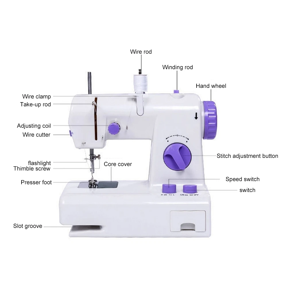 Многофункциональная мини-швейная машина бытовая Крафтовая машина для починки электрическая швейная машина для дома ручная