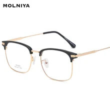 Рецептурные очки Рамка для мужчин Новые квадратные близорукость полная оптическая очки по рецепту очки спортивные очки