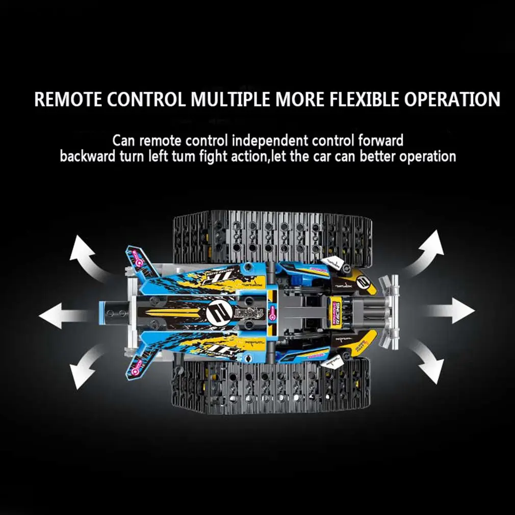 DIY Technic 2,4G/APP дистанционное управление гусеничный трюк гоночный автомобиль строительные блоки с мотором для детей машинка на дистанционном управлении Кирпичи Игрушки