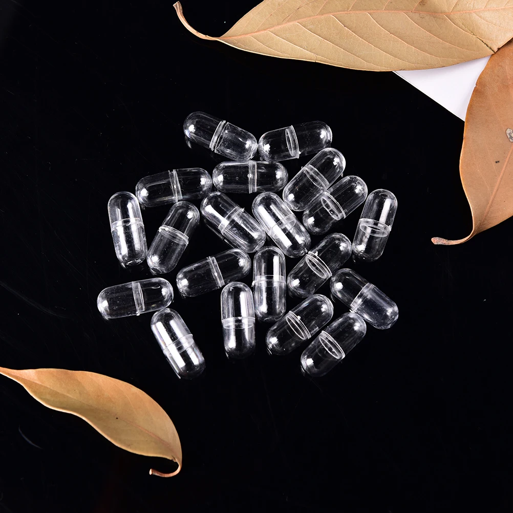 

20Pcs/pack empty pill capsule white gelatin empty capsules Convenient differentiation of drug types 10mm hollow gelatin capsules
