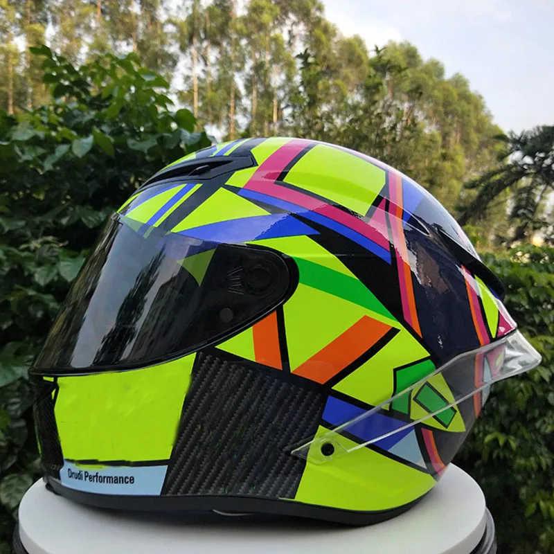 

Racing helmet motorbike full face dual shield helmet Motorcycle helmets motocross unisex available big wing ece approved