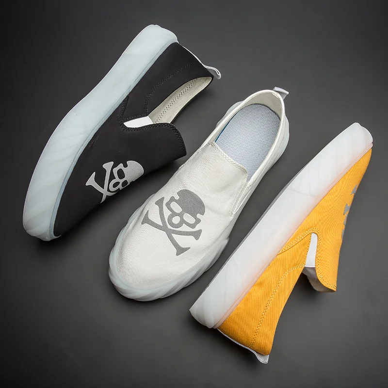 Shoes Men Casual Skull Canvas Fruit Frozen Bottom Hot Sell Summer Breathable Korean Version of Lazy Canvas Hundred Shoes