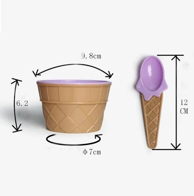 Ice Cream Bowl Spoon Set for Dessert