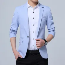 Новая мода, корейский стиль, мужской деловой костюм, Блейзер, Masculino, мужские костюмы, Бизнес Стиль, на одной пуговице, повседневный Тонкий Блейзер, пальто, куртка, топы, Z709