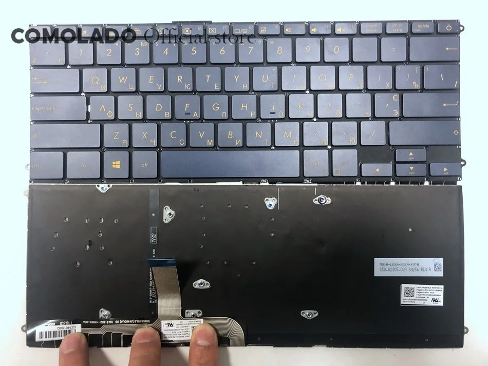 

RU Russain Laptop Keyboard For ASUS zenbook UX490 Series UX490CA UX490UA Blue with backlit keyboard RU Layout
