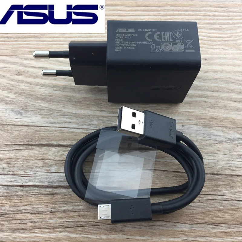

Original ASUS EU Charger Wall adapter 5V 2A +100cm 2A Micro USB Data Cable for Zenfone 4 selfie max pro 3 MAX Laser 2 5 6 AR