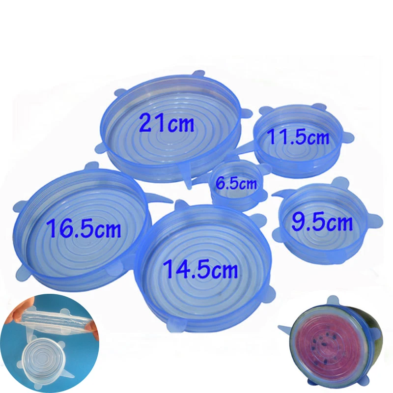 Stretchable Lids Cover Food Silicone Kitchen Picnic Outdoor Easy to Use Reusable Multi Purpose Convenient