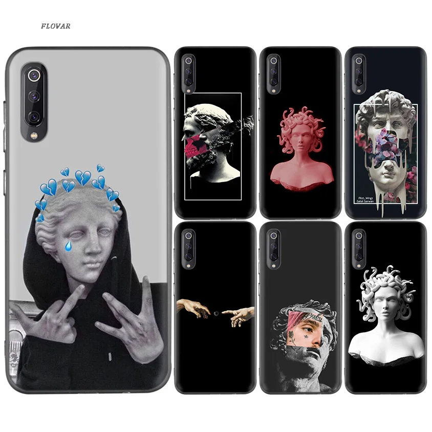 

Medusa Vaporwave Art Black TPU Printed Case For Xiaomi 9 8 A2 lite A1 Play Xioami Redmi Note 7 6 5 Pro 4X 4 5Plus GO Cover