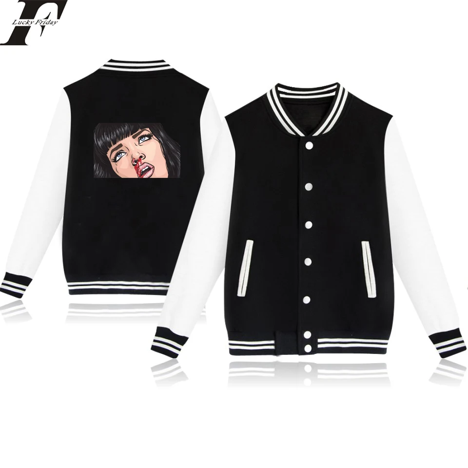 Модная бейсбольная куртка Mia Wallace в стиле хип хоп мужские и женские забавные