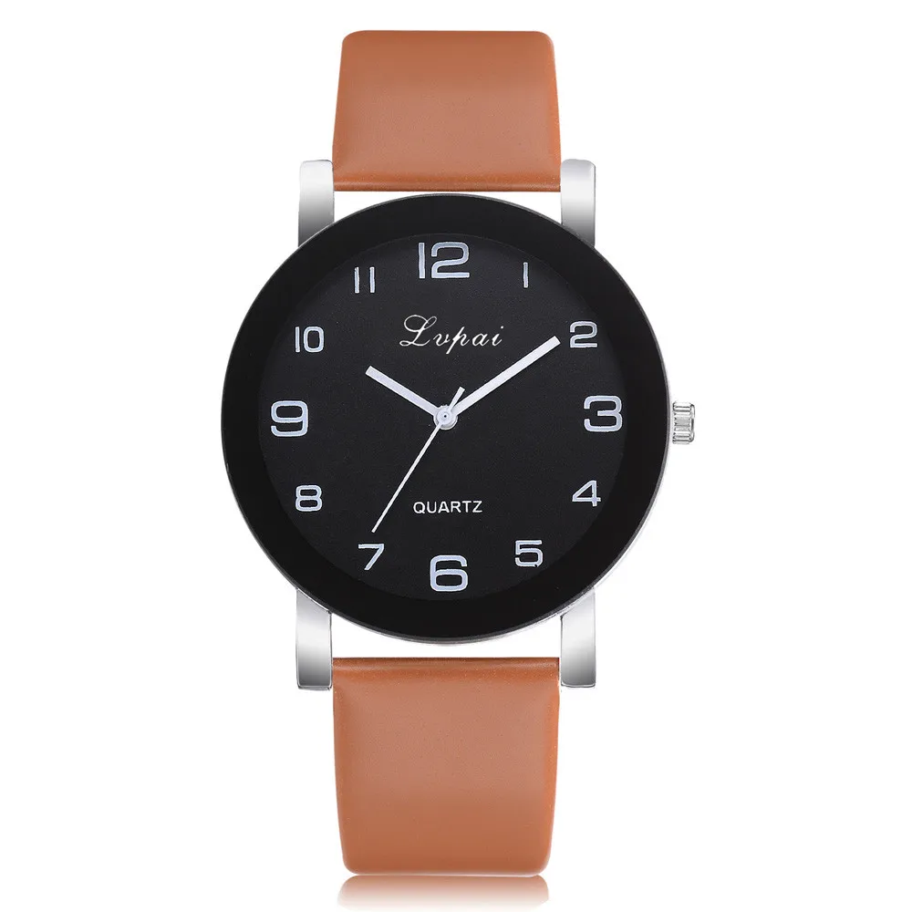 LVPAI женские часы модные роскошные женские кварцевые наручные часы Лидирующий бренд с кожаным ремешком женские часы Reloj#30 - Цвет: Coffee