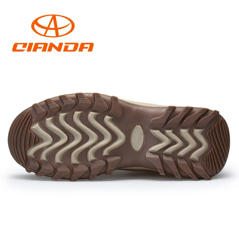  QIANDA Profession Men Mountain Hiking Shoes Winter Climbing Lace-up Leather Waterproof Outdoor Trek
