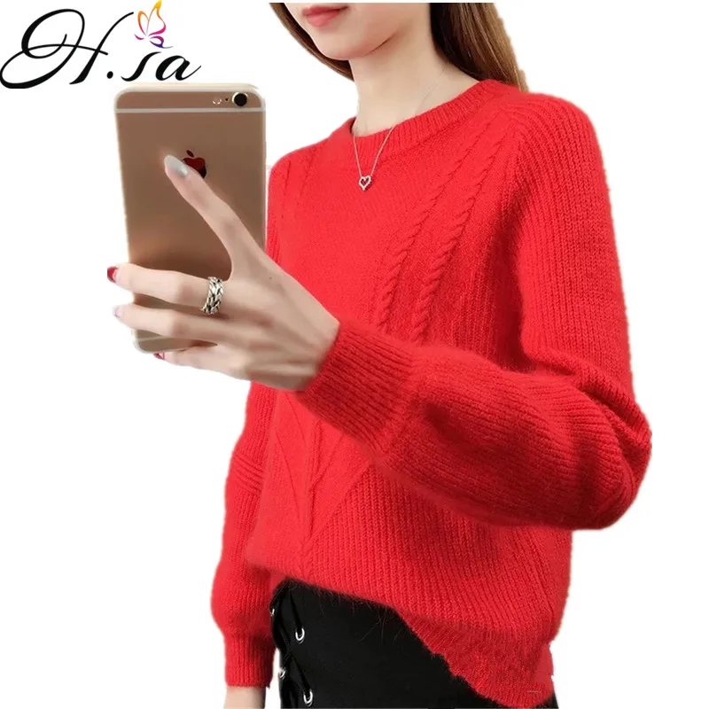 

H.SA Winter Sweater Women 2018 Long Sleeve Knitted Women Sweaters And Pullovers Female Jumper Autumn Befree Tricot Tops Sweaters