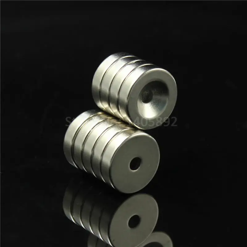 

5pcs 22 x 3 mm Hole: 5.2mm super Strong Round Neodymium Countersunk Ring Magnets Rare Earth N50 Free Shipping
