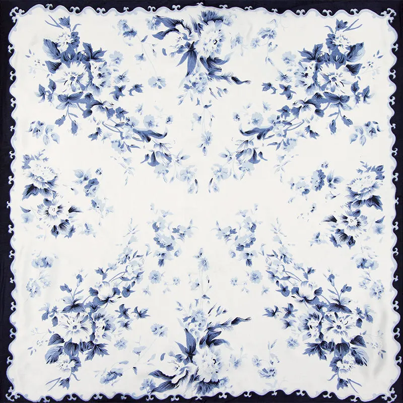Женский шарф из 100% шелка бандана с цветочным принтом 2019|silk bandana|small squaresquare silk scarves |