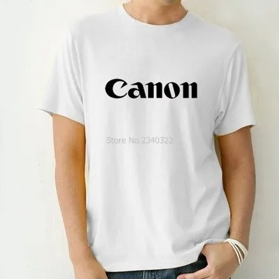 Новая мужская и женская брендовая футболка Canon хлопковая с короткими рукавами