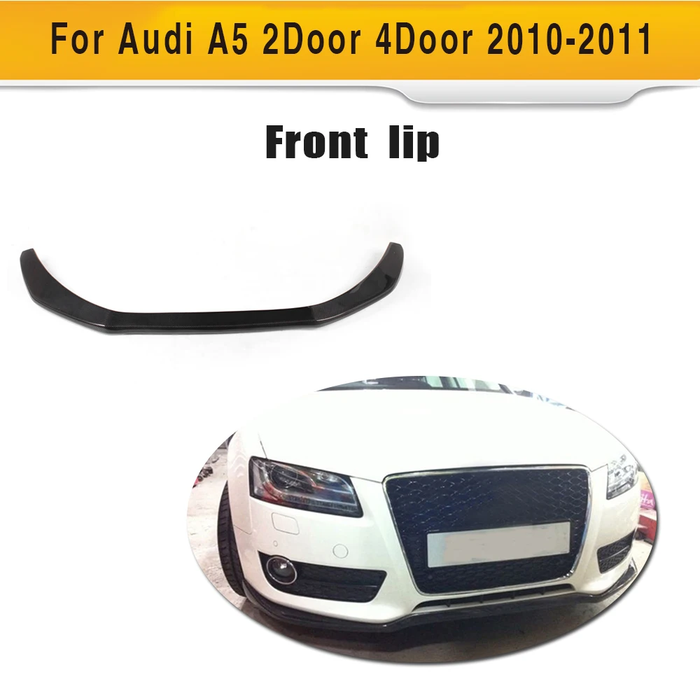 

Carbon Fiber Auto Car Front Lip Spoiler For Audi A5 Standard Coupe Convertible Hatchback 2010 2011 Black FRP